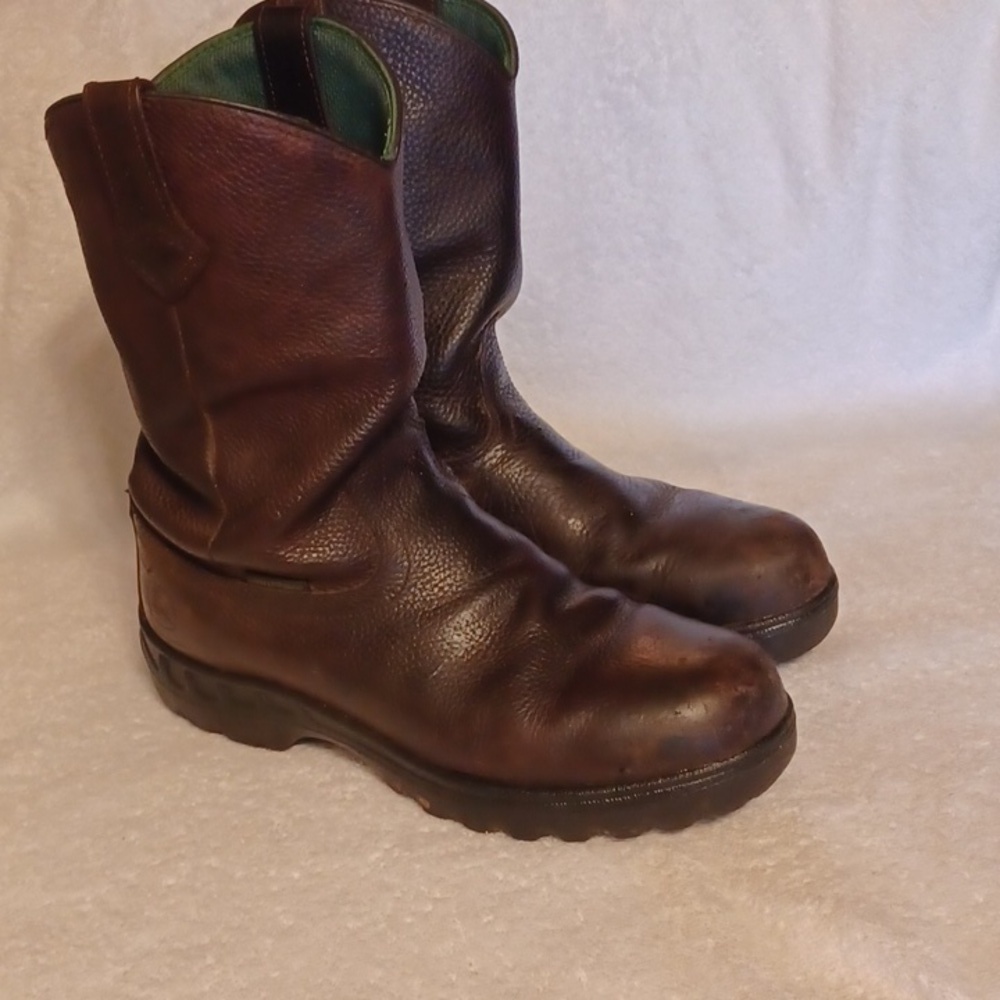John Deere boots Waterproof leather boots men's size 10 Wide